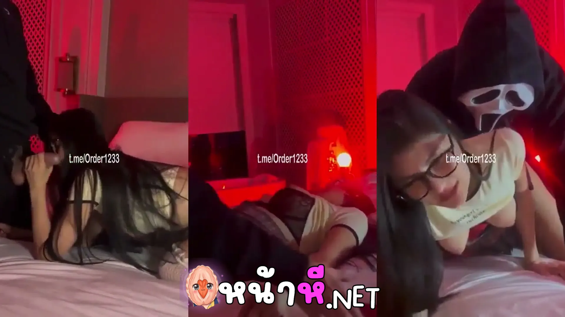 คลิปหลุดโอลี่แฟน amam7078 น้องแอมคนสวยโดนหนุ่มหน้ากากผีจับนอนแหกขาจัดการเสียวซ่านห้องเชือด เสียบหีไม่ยั้ง